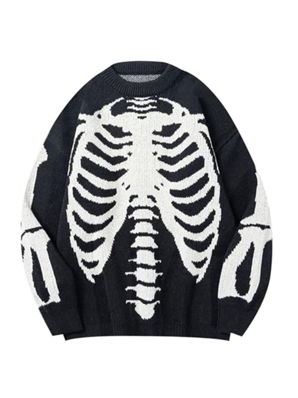 Men's Oversized Sweater Graphic Knit Jumper Unisex Crewneck Pullover